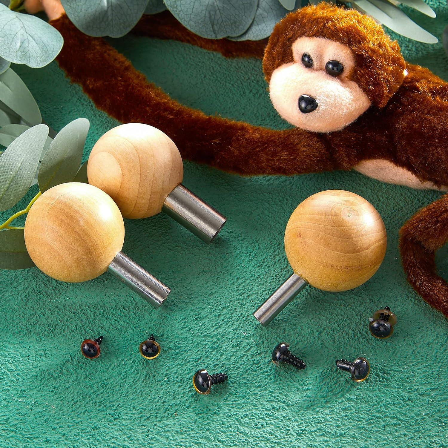 Amylove 3 Pcs Safety Eye Tool Auxiliary Tool for Attaching Safety Eyes for Crocheting Crochet DIY Stuffed Animal Install Doll Making Supplies Craft, 3 Size — image 5