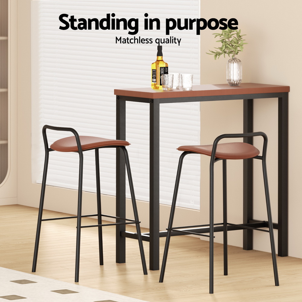 Artiss Bar Table and Stools Set Dining Desk Kitchen Chairs Cafe Pub — image 6
