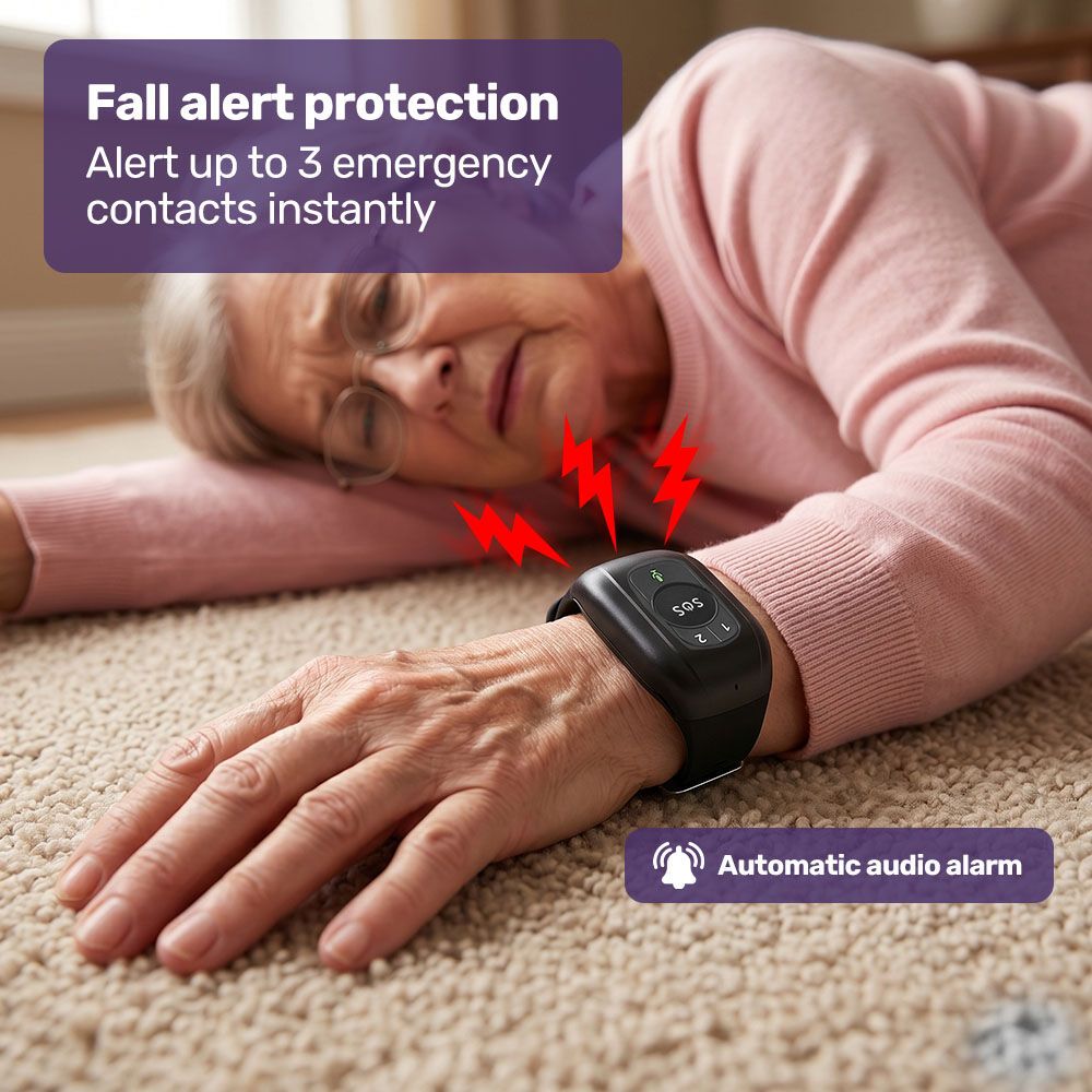 EQUIPMED GPS Fall Detection Emergency Bracelet with SOS Button, for Seniors, 2 Way Calling, Location Tracking, Speed Dial, iPhone and Android Compatible — image 3