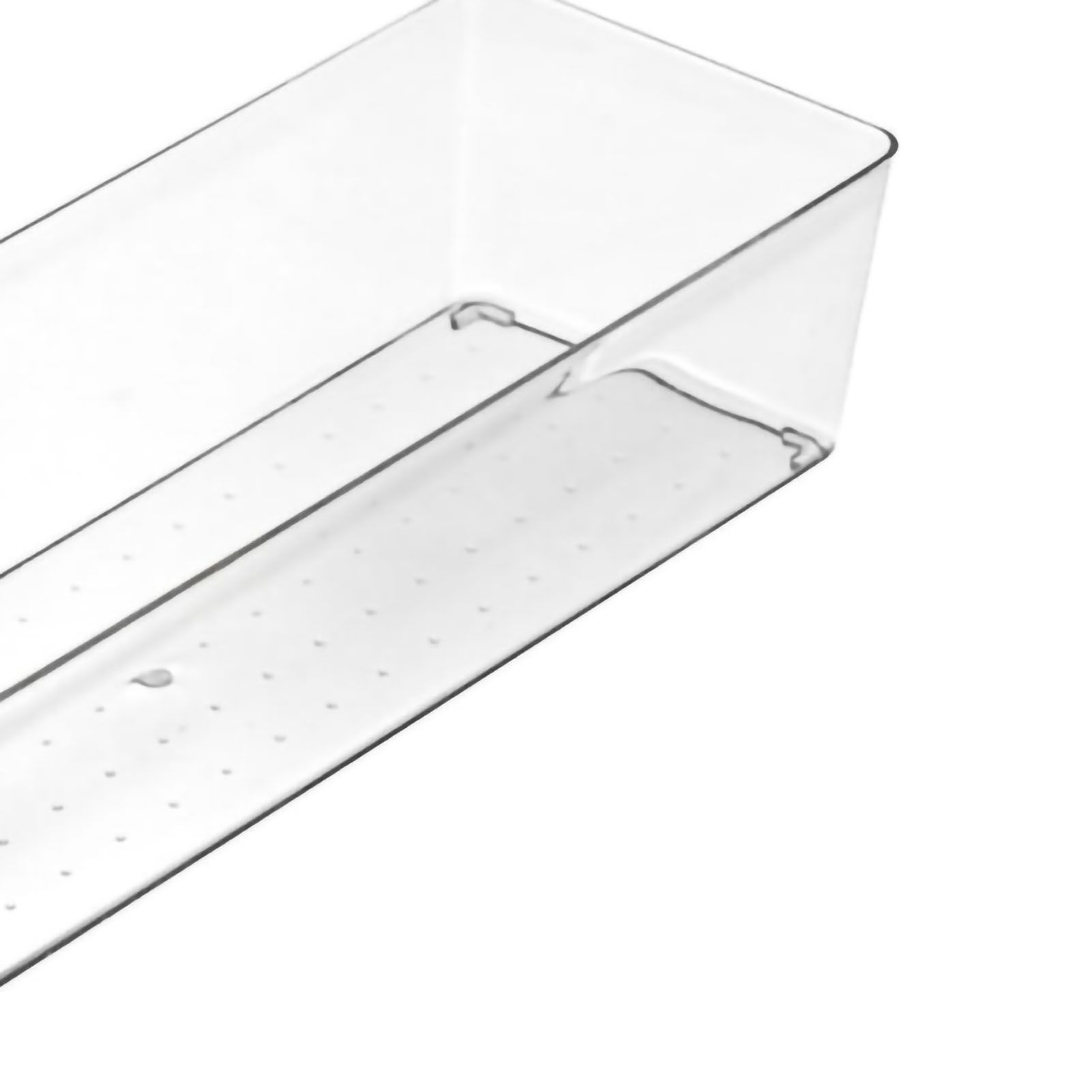 Drawer Storage Trays Durable Transparent Plastic Drawer Storage Divid Box for Kitchen Large Rectangle Box — image 3