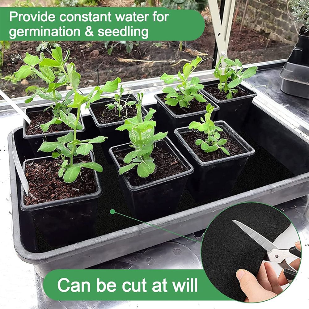 Automatic Plant Watering Mat, Thick Self Watering Capillary Mat Wicking Mat with 10 Pcs Plant Labels, Vacation Plant Watering System — image 2