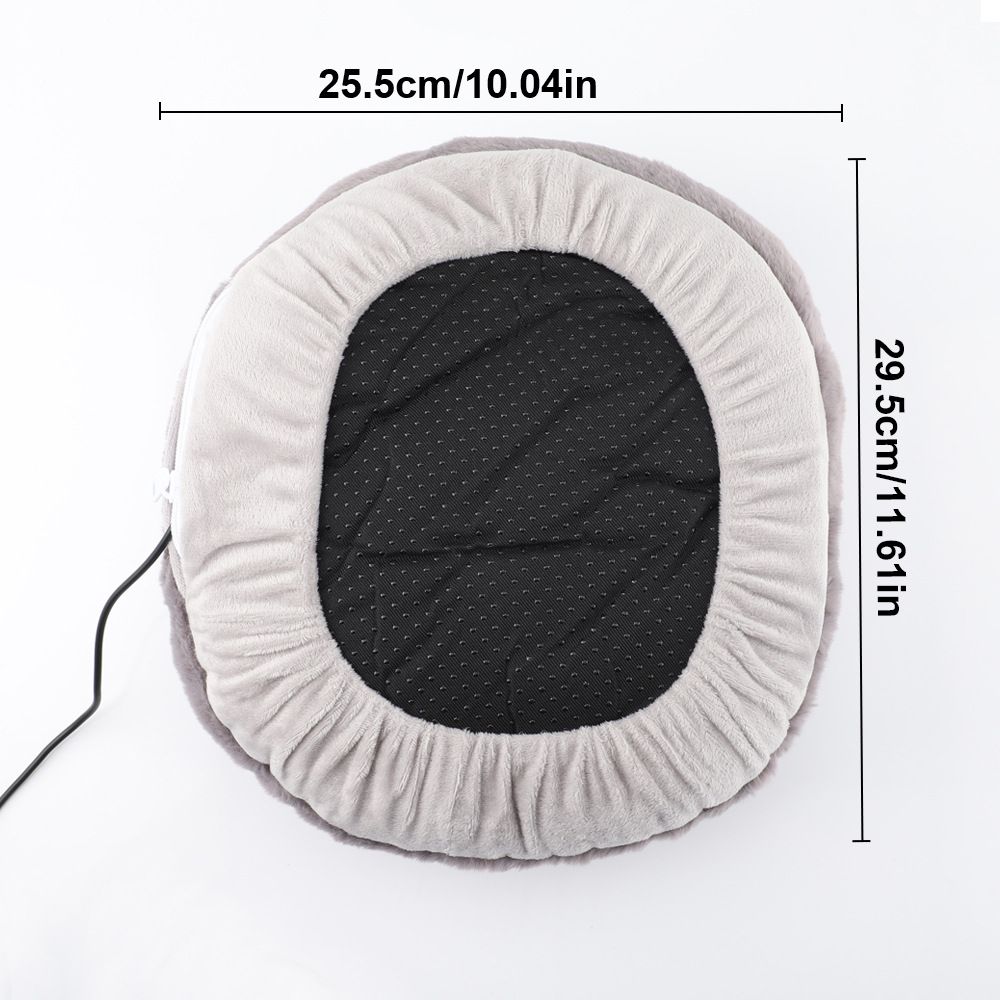 Electric Heated Foot Warmers USB Slippers for Men and Women, Heating Pad Feet Warmer,Foot Heating Warmer for Heat Therapy and Pain Relief Gray — image 5