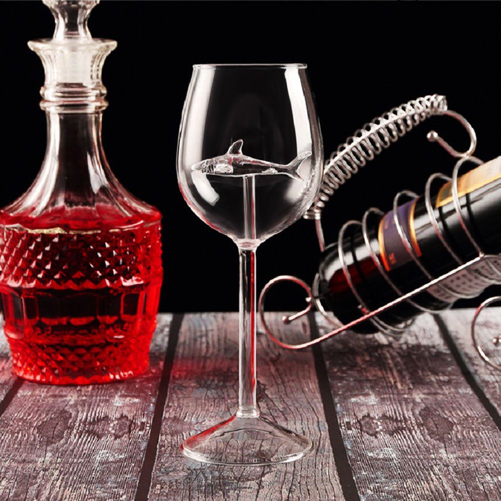 300ml Goblet Glass Mug Shark Wine Glass Goblets for Cold Drink Champagne Goblet Cocktail Glasses Whiskey Cup Party Barware โ image 4