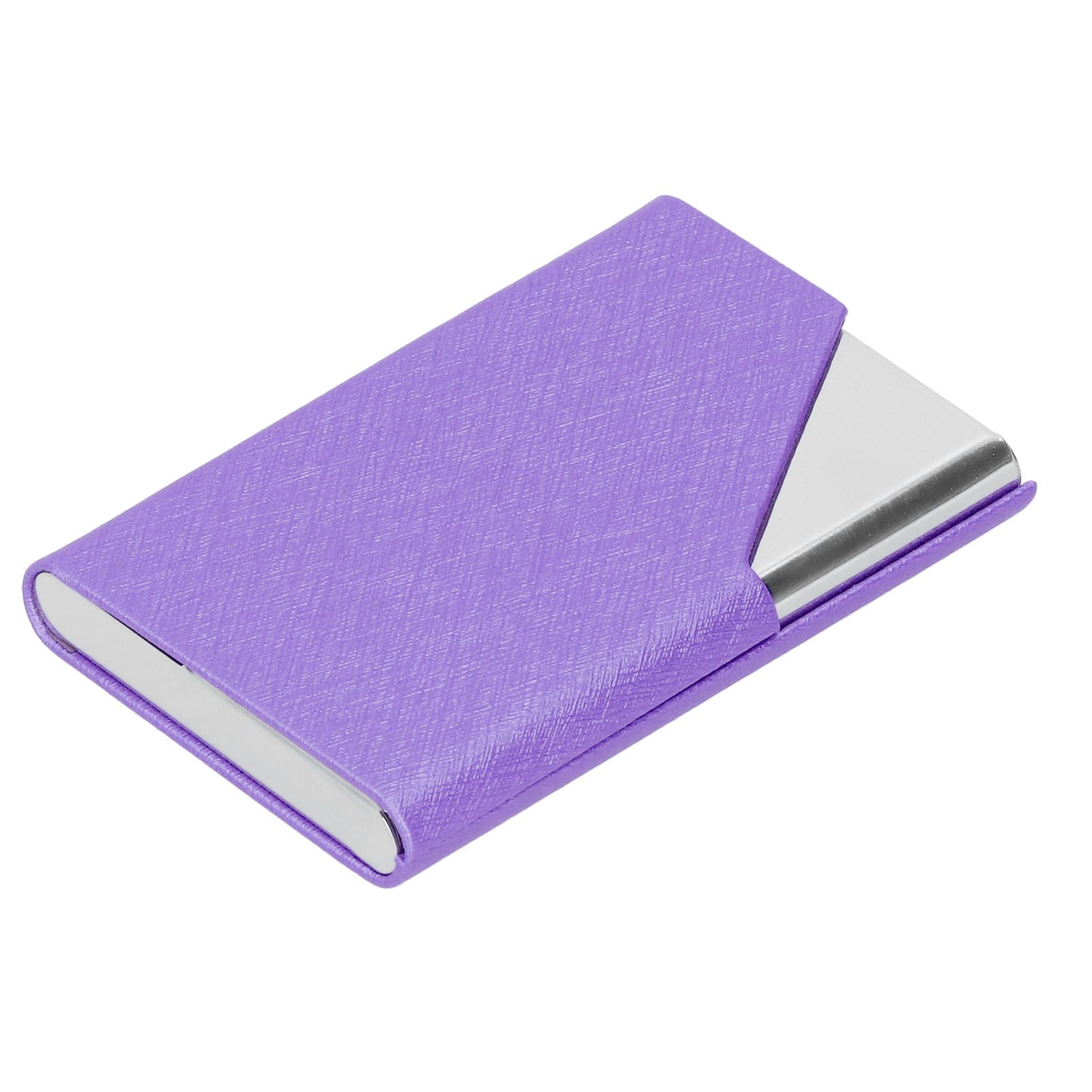 Business Card Holder Stainless Steel Innovative Name Card Case Organizer for Commercial UsePurple 007# β image 2