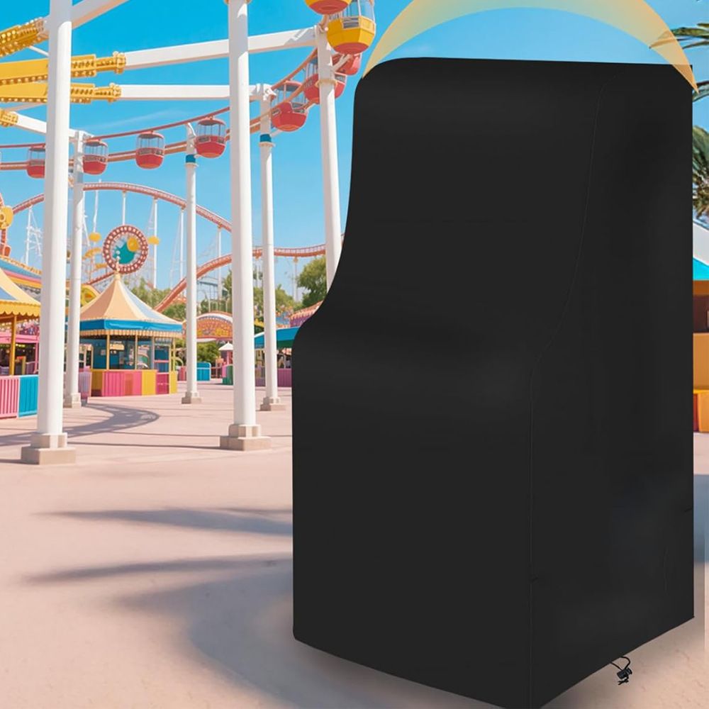 Game Machine Cover Waterproof & Dust-Proof Retro Home Arcade Machine Cover Electronic Game Cover Black(420D:56 × 79 × 168cm) — image 4