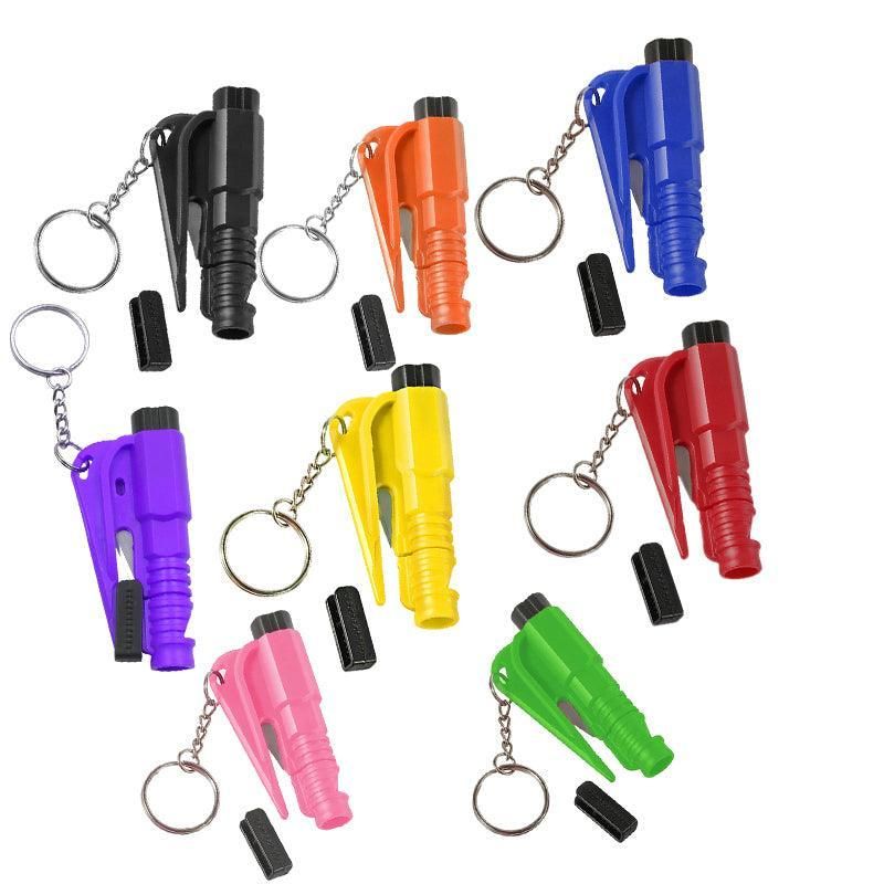 3 In 1 Car Window Glass Breaker Emergency Escape Tool with Cutter - Yellow โ image 3