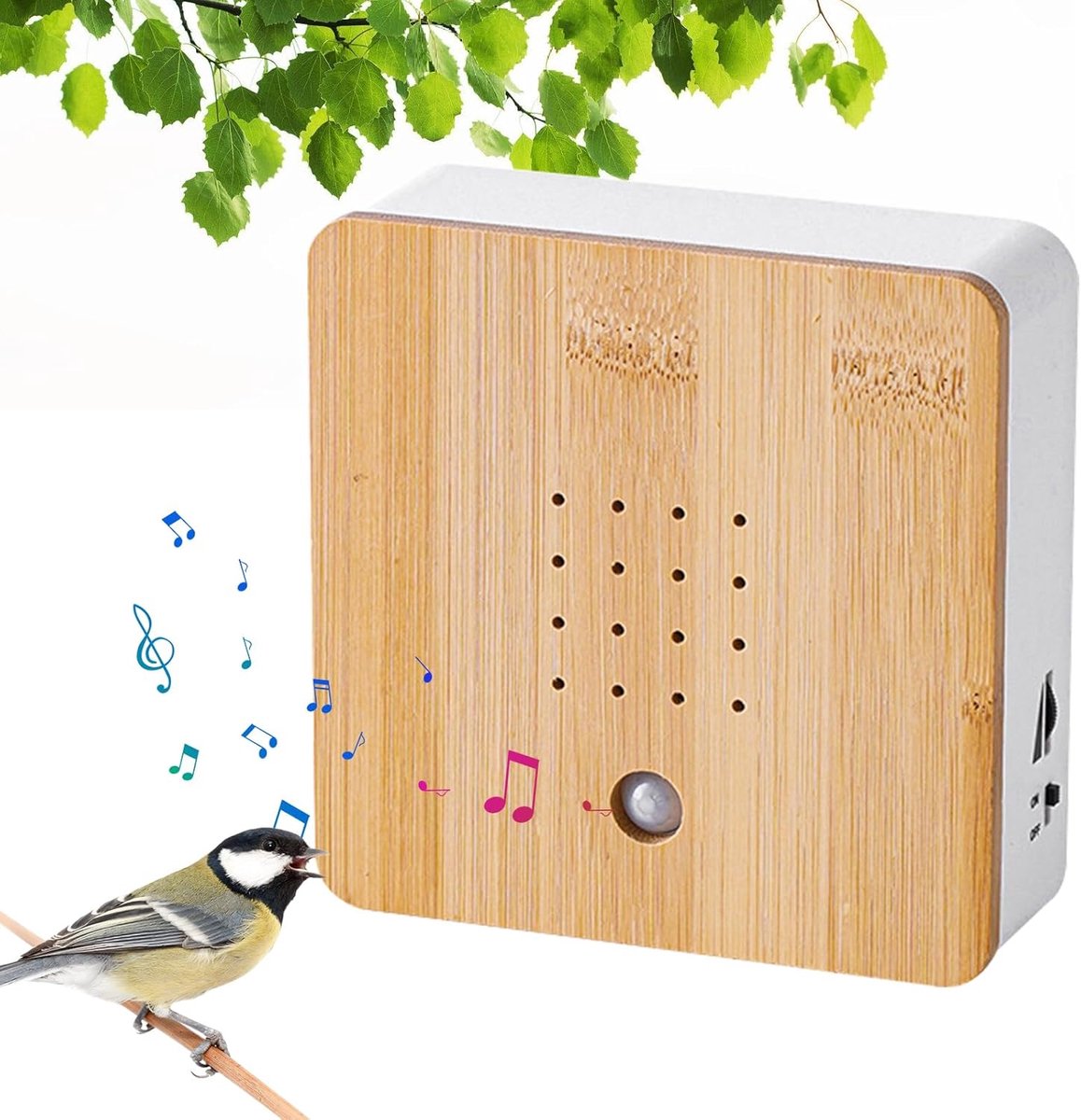 Birdhouse With Sound - Bird Sound House - Bird Sound Box - Zwitscher Box for Toilet or Bathroom - Natural Sound Box - Motion Detector - Bird Tweet - Natural