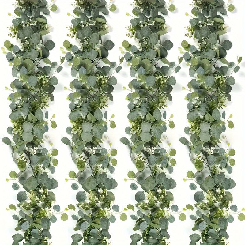 Green White Artificial Eucalyptus Garlands White Baby'S Breath 180 Cm Garlands Durable โ image 2