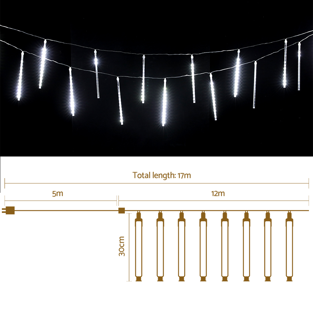 12M Christmas Lights Icicle Light 960 LED Falling Metor Jingle Jollys โ image 2