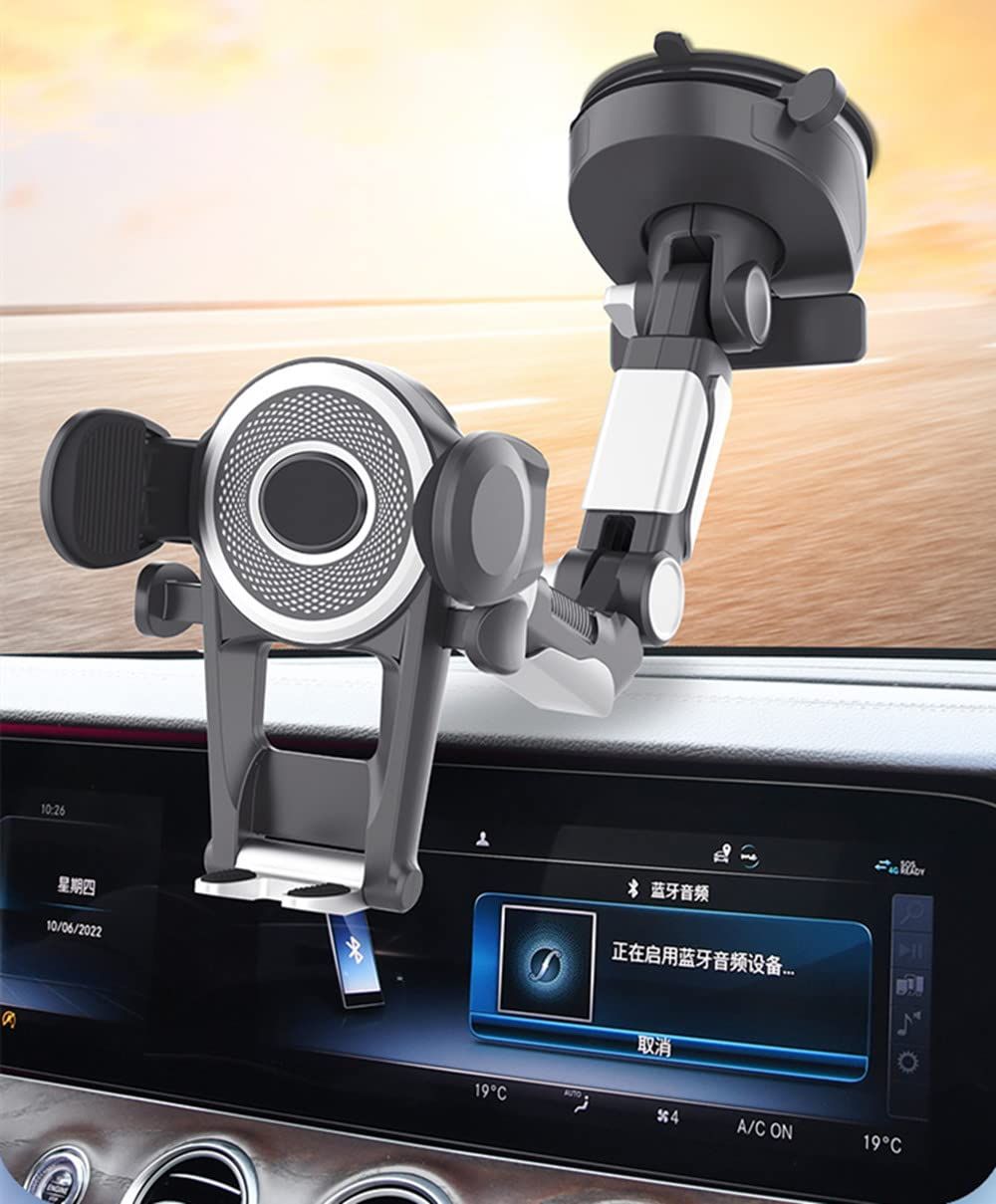 Heavy Duty Cell Phone Holder for Truck Dashboard Windshield,Long Arm,Super Suction Cup Hand Free Car Phone Holder for Smartphones — image 2