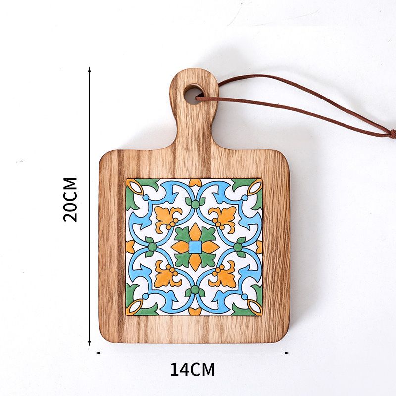 vintage trivet, wooden trivet, tile inlay trivet, heat resistant trivet, kitchen decor, hot pot pad, insulated trivet, Australian kitchen โ image 4
