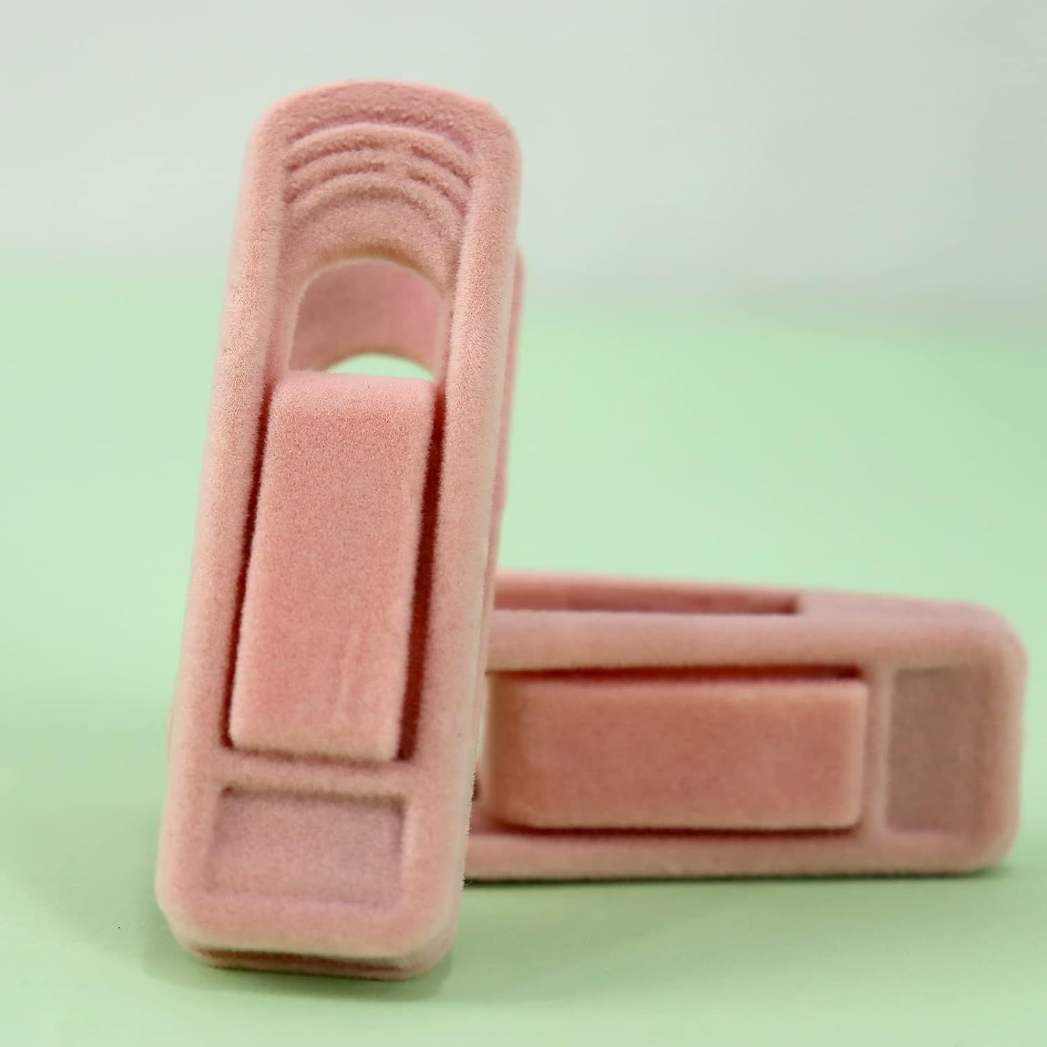 Light Pink Velvet Hangers - Strong Finger Clips for Thin Hangers, Perfect for Suits, Skirts, Pants & Baby Clothes โ image 6