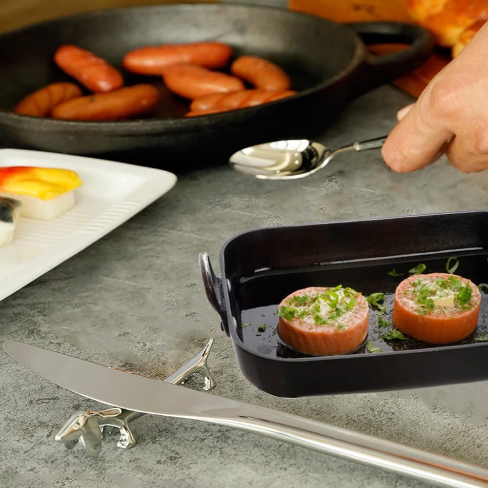 4 Pieces Chopsticks Holder Sliver Chopstick Rest Pillow Zinc Alloy Chopstick Rack Stand for Spoon Fork Knife (Dachshund) — image 5