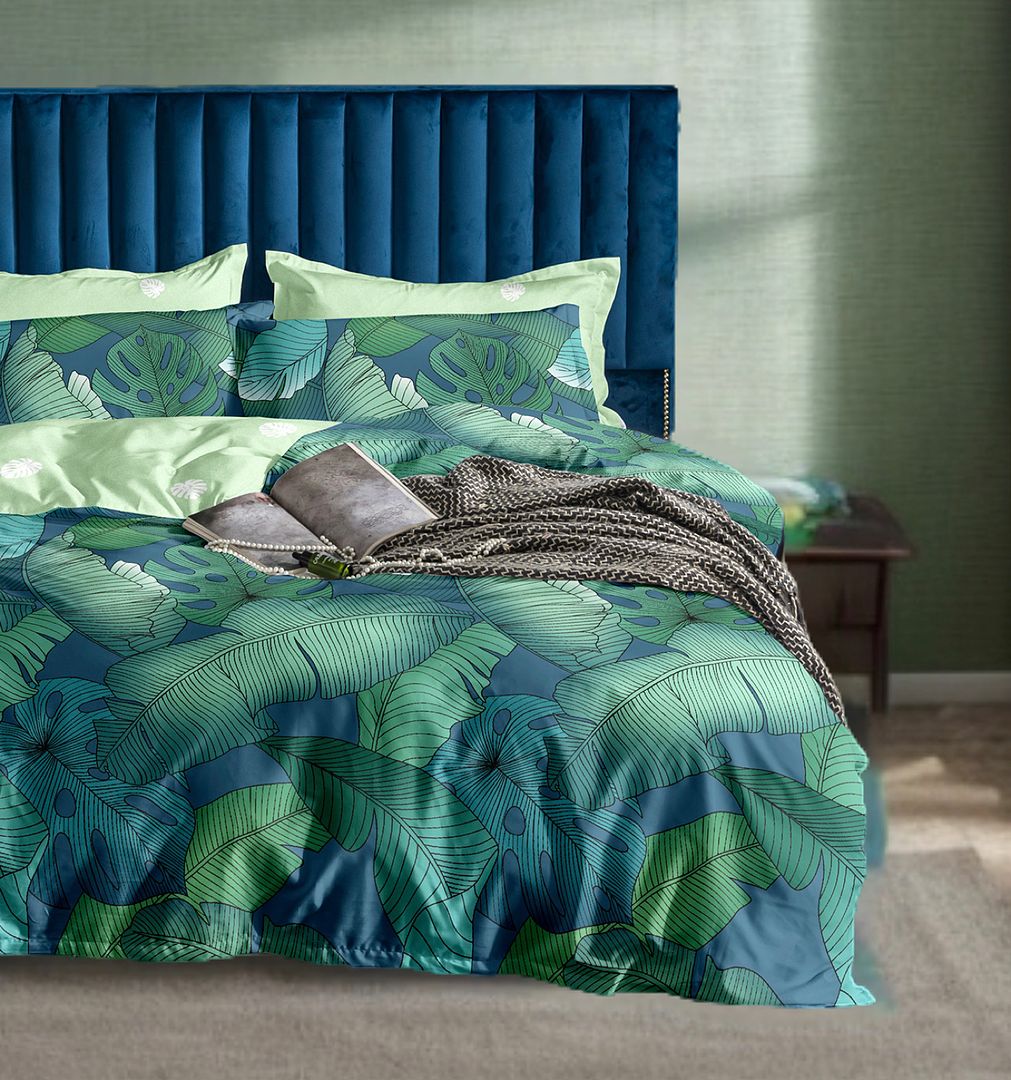Kalena Leaves Quilt Cover Set - Queen Size โ image 2