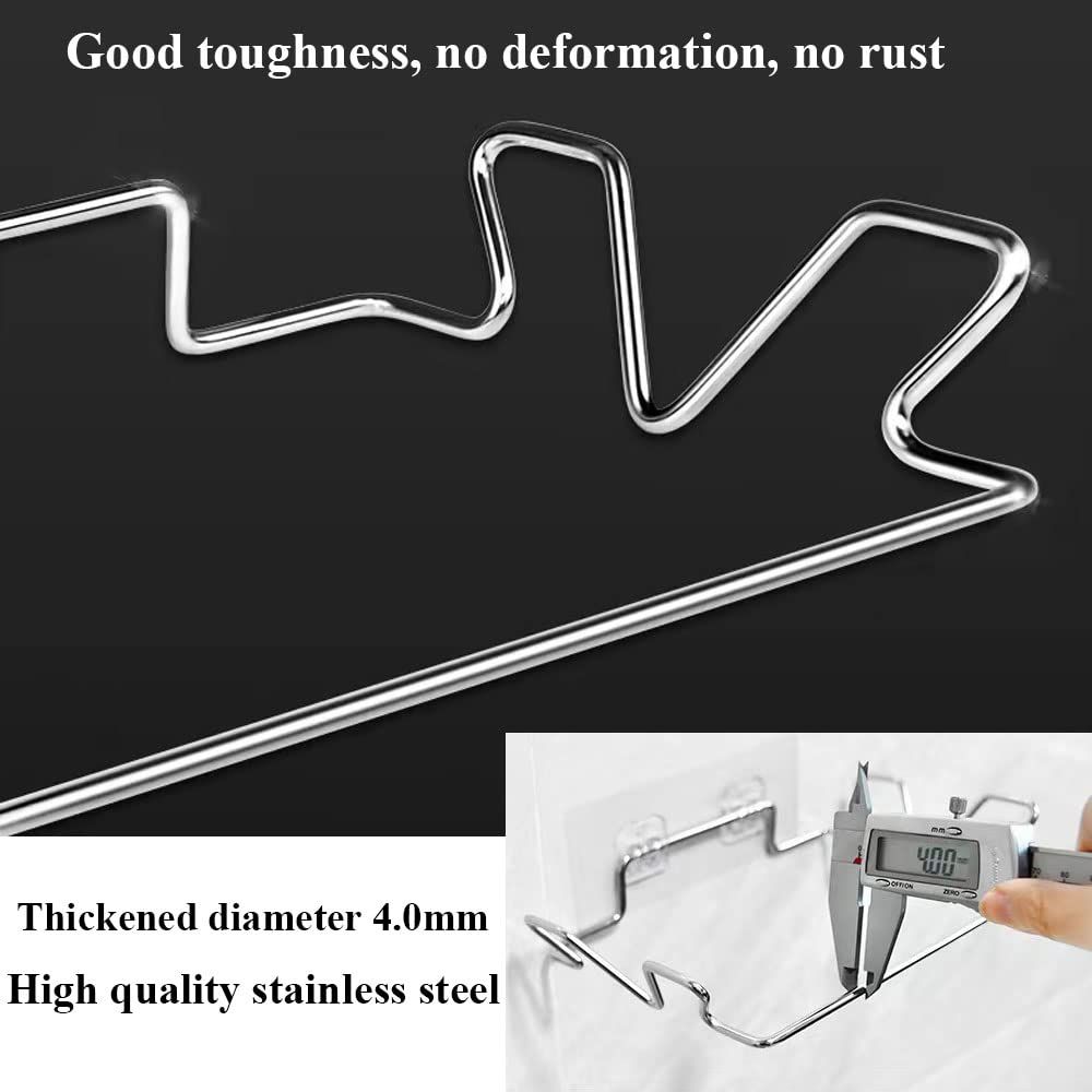 Trash Bag Holder for Cupboards Kitchen Cabinet Door, Stainless Steel Portable Garbage Bins (with Wall Sticker Base) — image 4