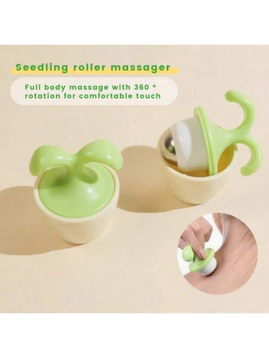 Roller Ball Massager 2PC Handheld Body Massager Mini Potted Plant Shaped Massage Bead Ball Multifunctional Body Massager Beauty Tool For Relaxation โ image 5