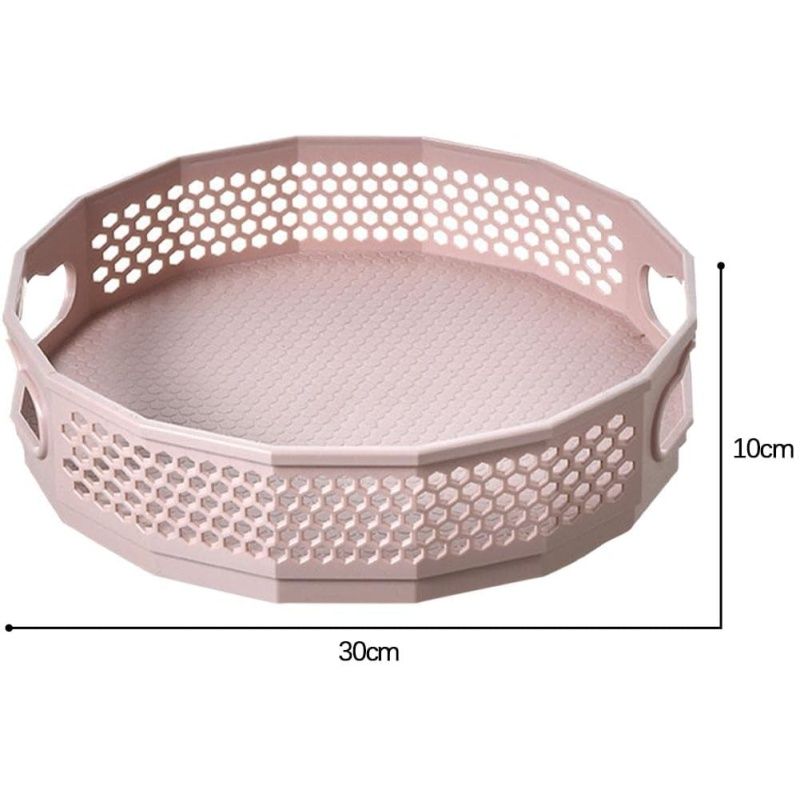 Turntable Vanity Tray for Perfume Candle,Kitchen Sink Countertop Organizer Keep Glass, Sponge Soap Bathroom Coffee Table — image 3