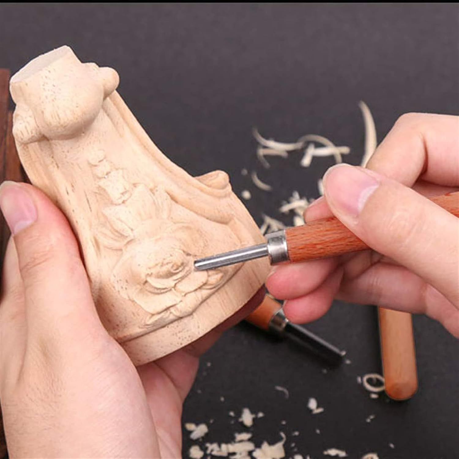 12 PCS, Knife,wood whittling kit for Beginners Adults and Kids,Wood Carving Knives with Basswood Wood Blocks for DIY Making Spoon โ image 3
