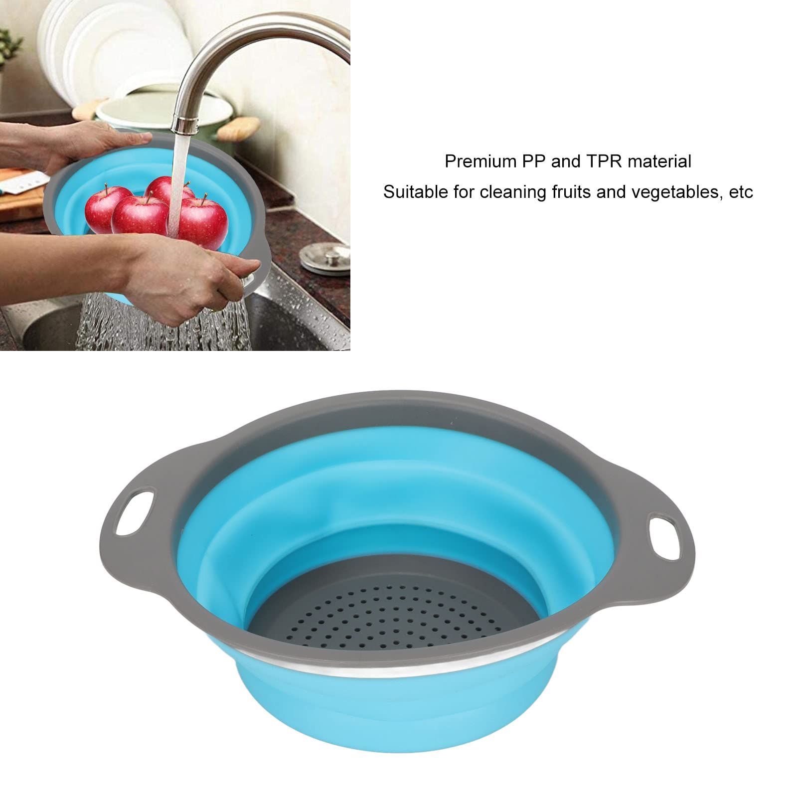 Collapsible Colanders Folding Strainers Colander/Strainer Set Silicone kitchen Strainer Space-Saver — image 2