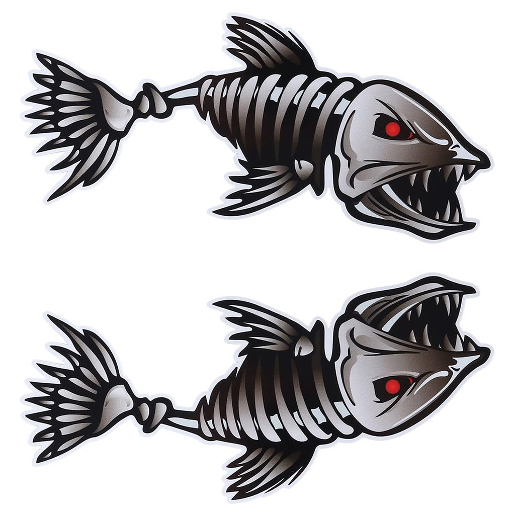 Kayak Fishing Boat Decal Sticker Set of 2, 25 × 13cm Reflective Car Decal Accessories — image 3