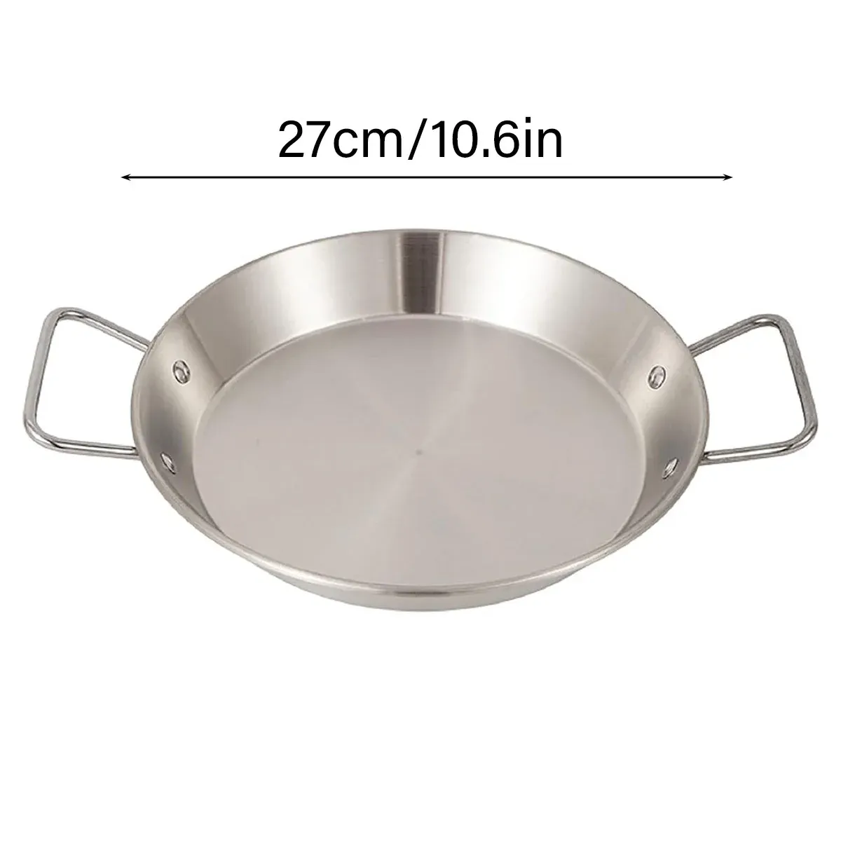 Nonstick Frying Pan Stainless Steel Fry Skillet Safe Camping Binaural Saucepan โ image 3