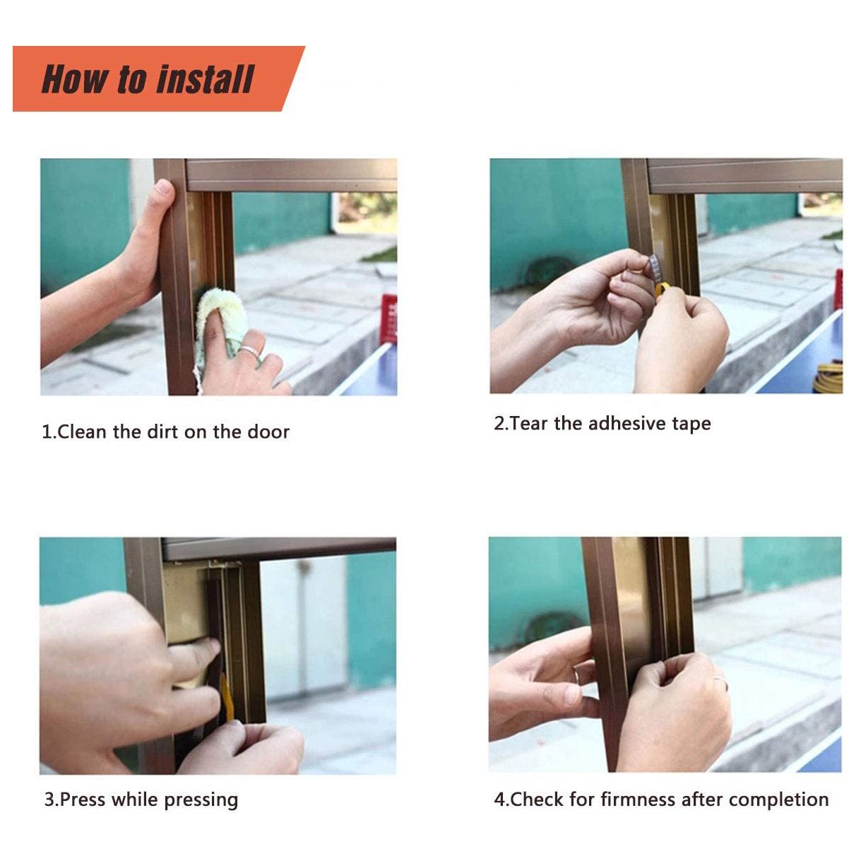 Weather Stripping Seal Strip for Doors/Windows 16 Feet, Self-Adhesive Backing Seals Large Gap Easy Cut to Size โ image 3