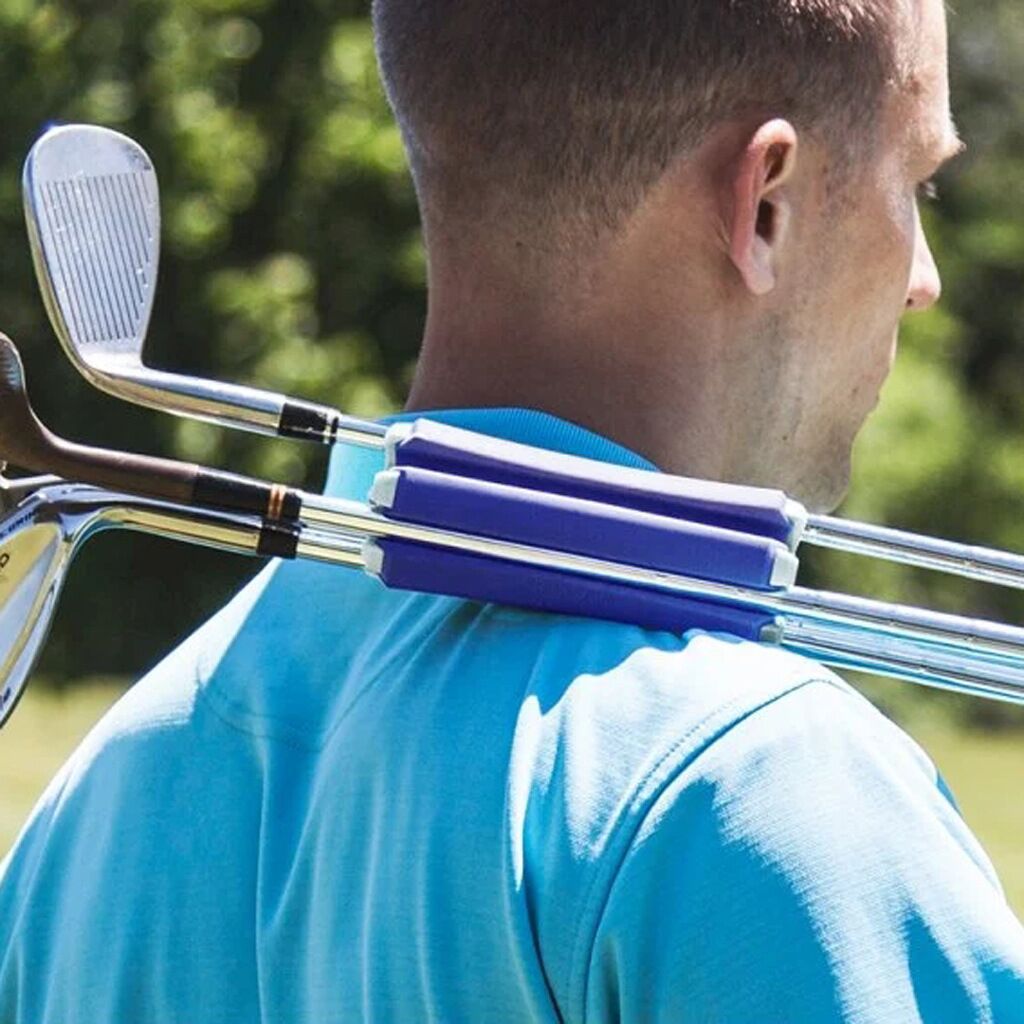Blue Set of 2 Portable Golf Club Carrier Holders - Lightweight Club Organizer Caddy — image 3