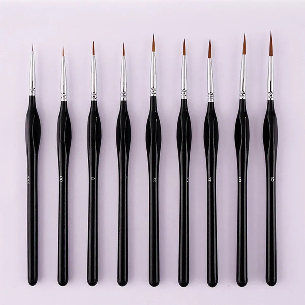 9PCS Fine Detail Paint Brush Set for Watercolour Gouache Acrylic Miniature Art — image 6