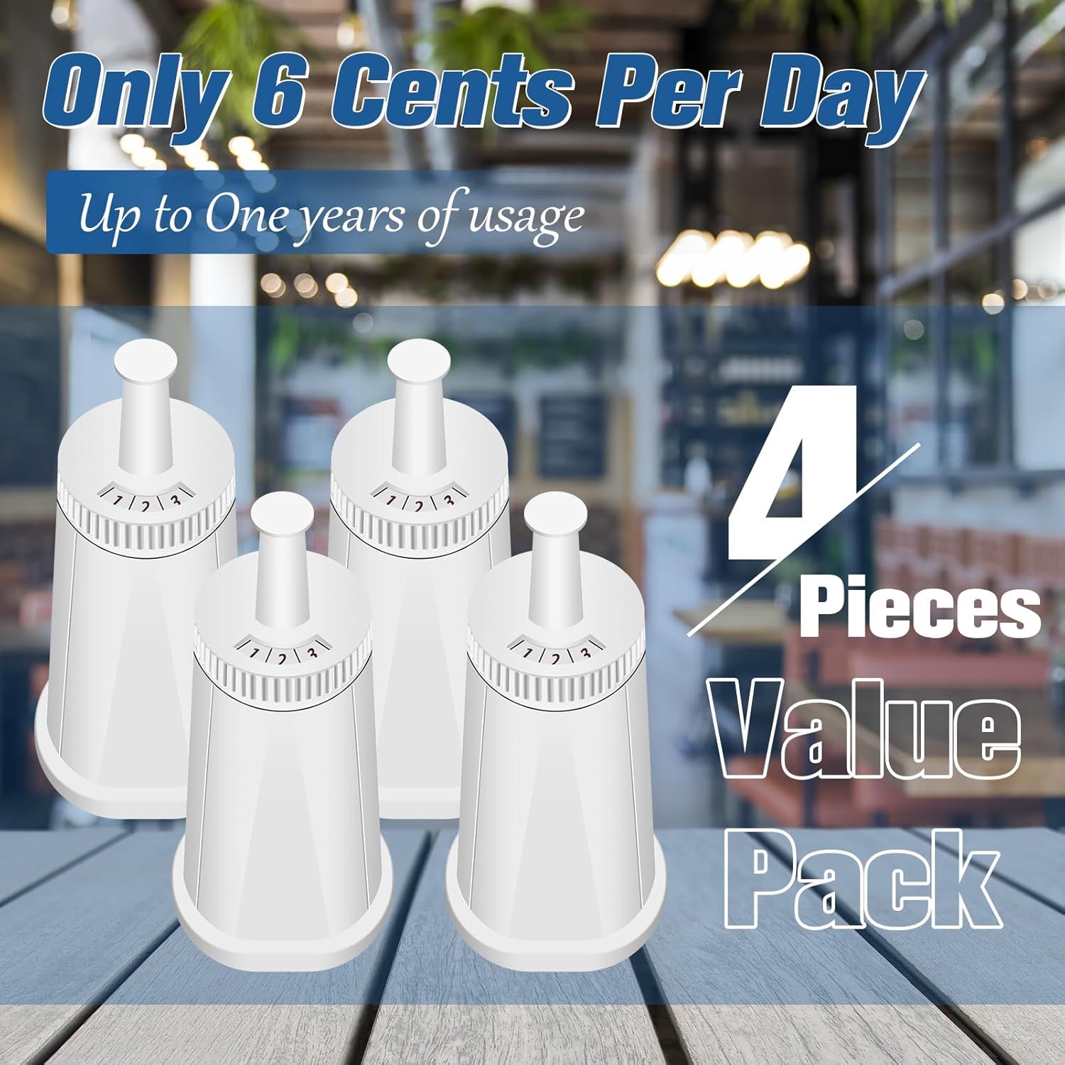4 Pack Replacement Water ilter or Breville Espresso Machine Barista Touch Bes880, Barista Pro BES878, Oracle Touch BES990, Oracle BES980, Dual Boiler BES920 โ image 2