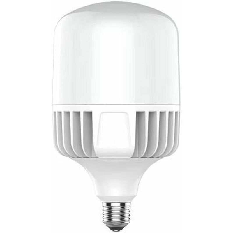 LED Bulb E-40-60W - Cool Light 6500K - 6000 Lm - Turbine Design And Heat Sink Plate - Industrial And Outdoor Lighting