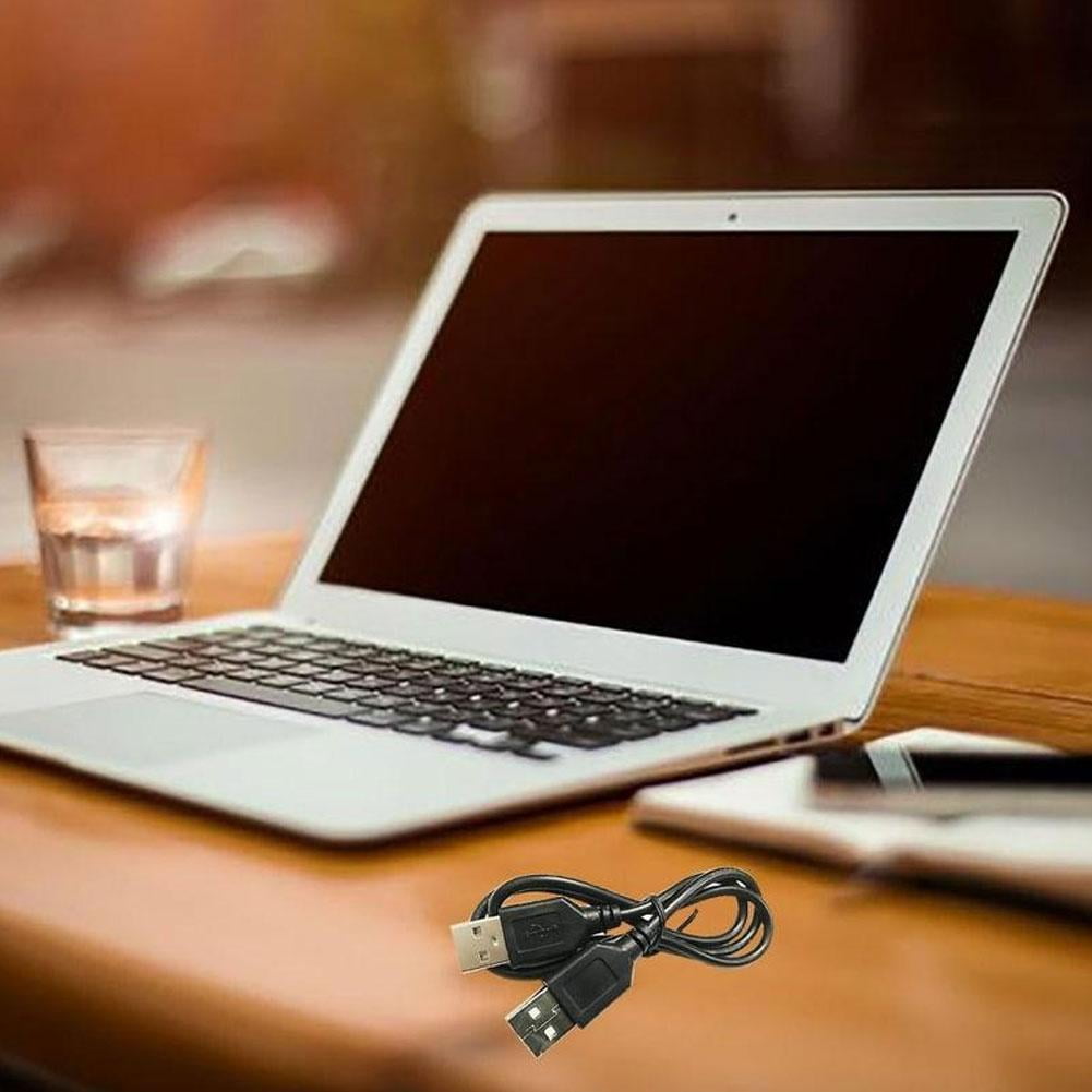 USB 2.0 Type A Male to USB A Male Sycn Data Charger Cable Cord 50cm Black F7V4 — image 6