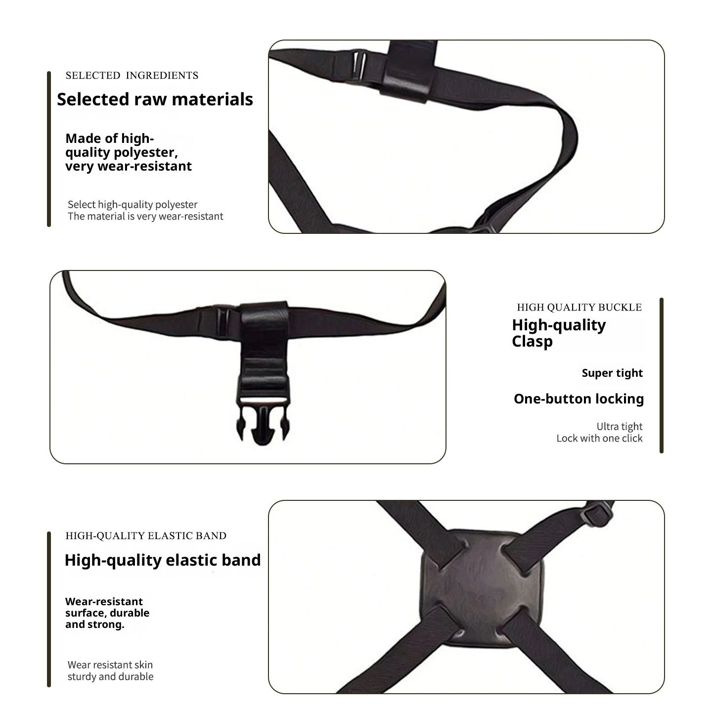 Luggage Bungee Straps for Attaching Bags - 2 Pack Adjustable Elastic Luggage Straps with Buckle, Black Luggage Strap for Suitcases Handle Carry on Add Bag — image 2