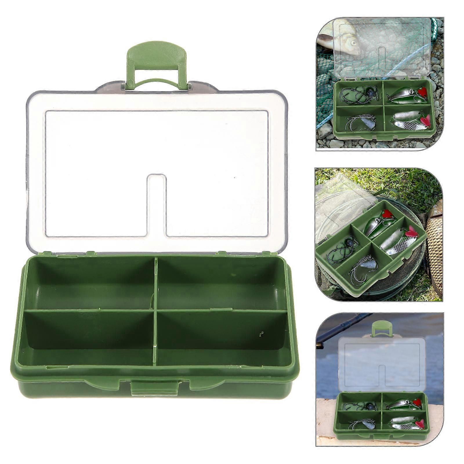 Fishing Tackle Box 2 Pack, Small Fishing Accessories Storage Case with Fixed Compartments, Compact Fishing Hook Bait Lure Organizer, PP Tackle — image 3