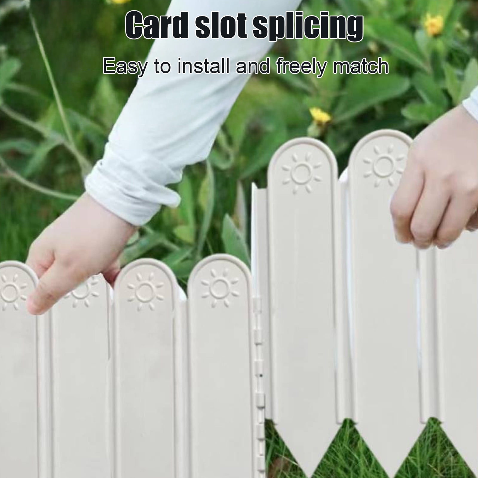 1 Piece 15 cm Plastic Garden Edging Border, Interlocking No Dig Lawn Edge for Flower Beds, Pathways, Landscaping and Patio Borders, White โ image 6