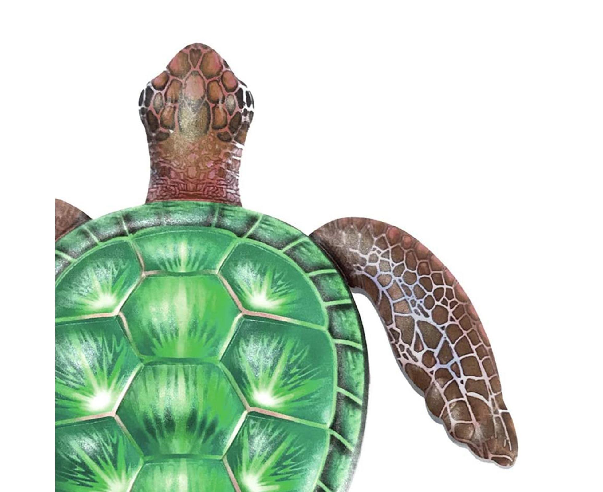 Art Pendant Exquisite Decorative Lifelike Turtle Wall Hanging Sculpture Ornament for Outdoor-Green — image 3