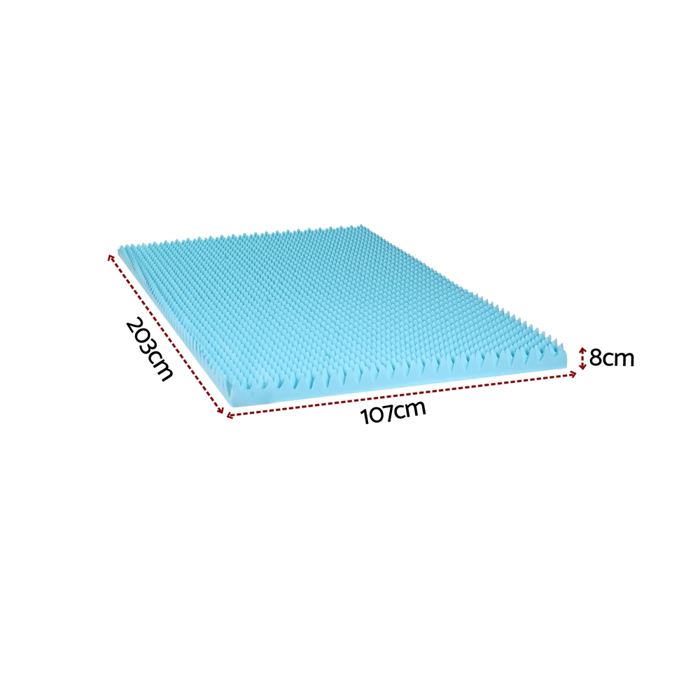 Giselle 8cm Memory Foam Mattress Topper Gel Egg Crate Foam Bamboo King Single โ image 2