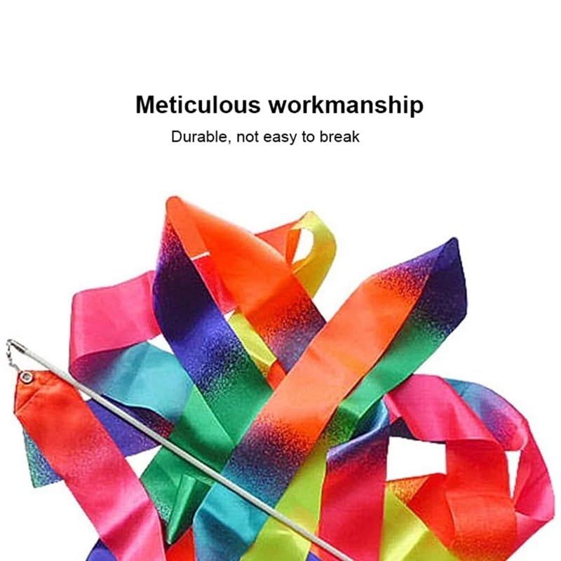 Streamers Sticks Ribbon Streamers Gym Ribbons Dance Rainbow Ribbon Rhythm Ribbon Rhythmic Gymnastics Ribbons Twirling Wands — image 2