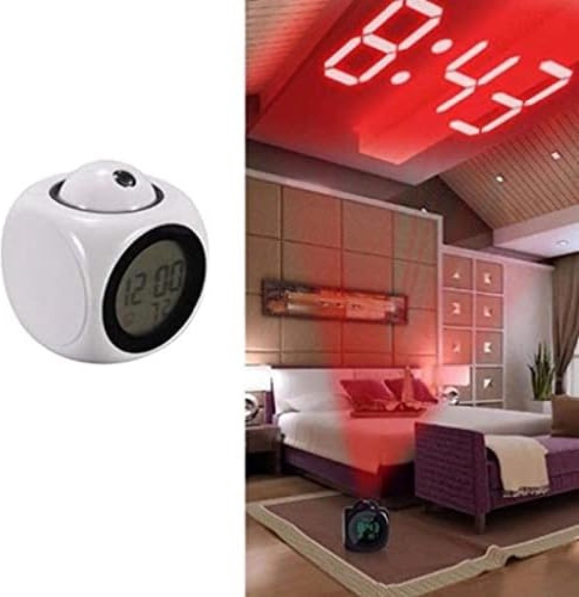 Clock radio with projection - Digital clock radio - Wit — image 6