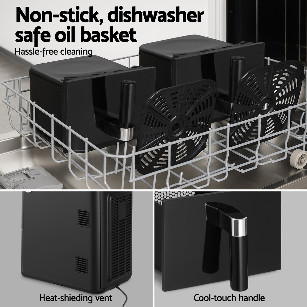 Devanti Air Fryer Oven 11L Dual Zone Fryers — image 6