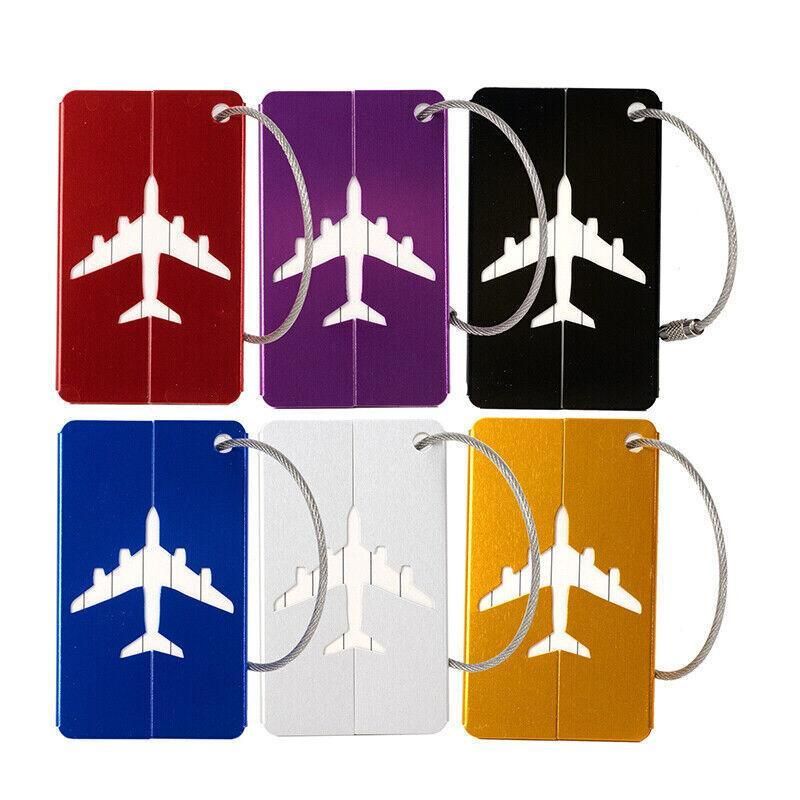 Luggage Tag Aluminum Travel Baggage Suitcase Identity Address Name Label Cards - Blue โ image 6