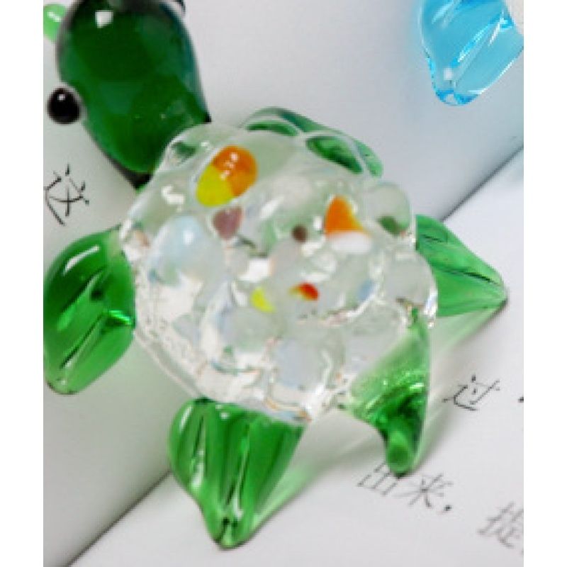 6PCS Handmade Tiny Turtle Hand Blown Glass Ornaments Gifts Decor Collectible Figurine Gardens(Turtle) โ image 3