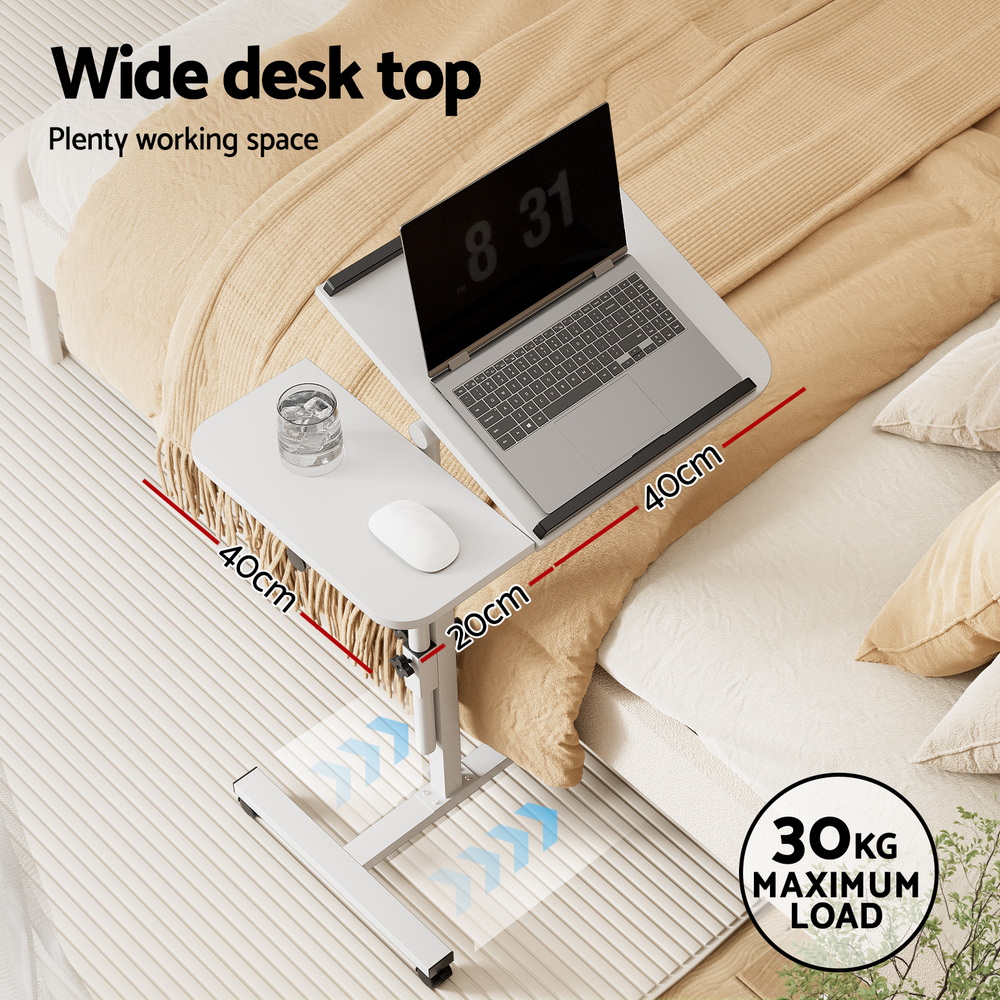 Artiss Laptop Desk Table Fan Cooling White 60CM — image 4