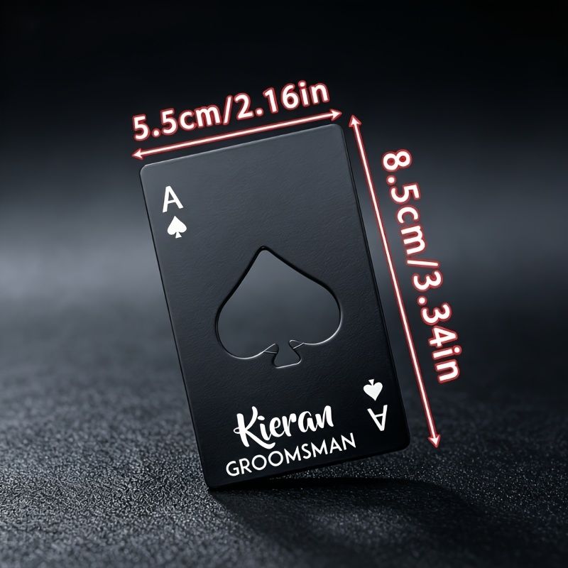 Black Red playing card bottle opener — image 6