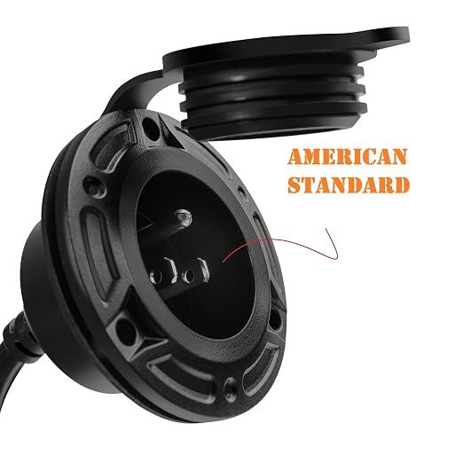 15 Amp 125V RV Shore Power Inlet Plug, Waterproof AC Port Socket for Outdoor RV Electrical Connection — image 3