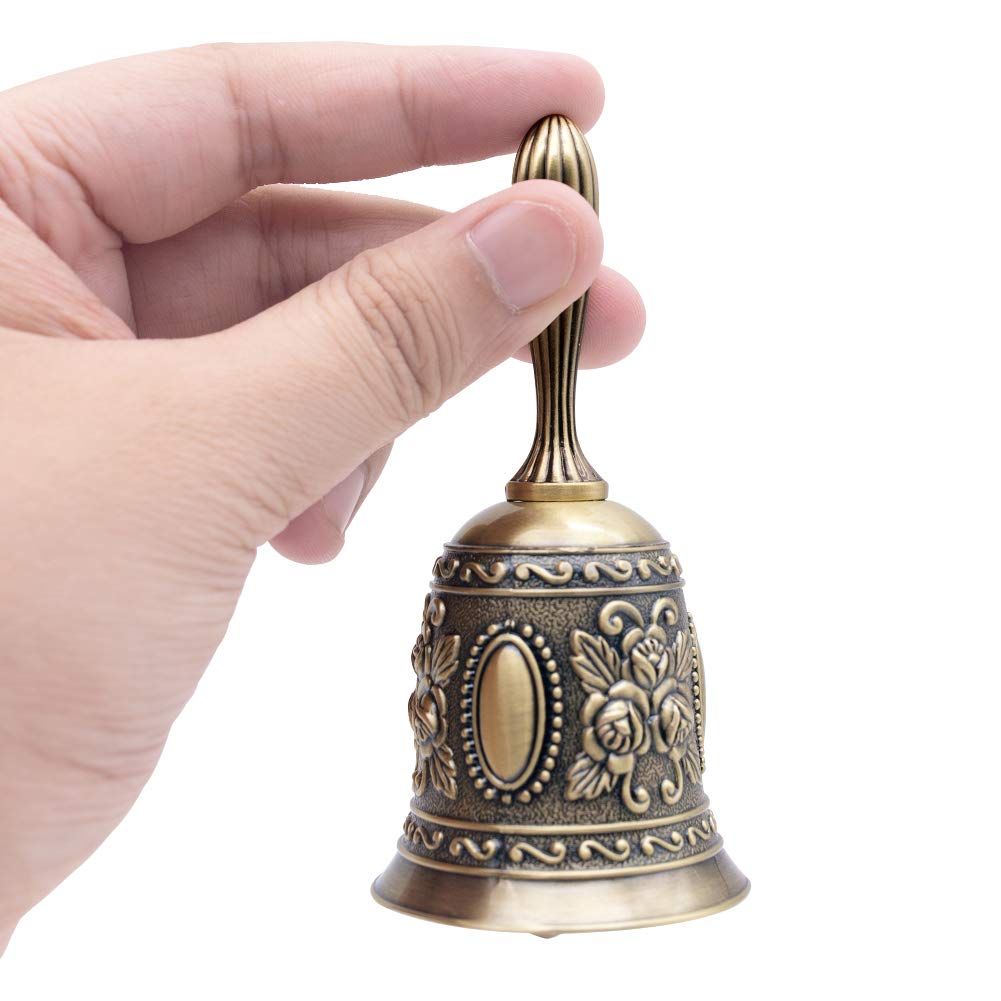 Hand Bell Call Bell Brass Wedding Bells Christmas Bells Hand Held Bell, Metail Dinner Bell Wedding Bells — image 3