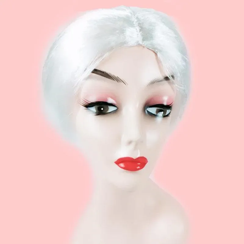 1X Grandma Wig Old Lady Woman White Granny Mother Dress Up Costume Party โ image 5