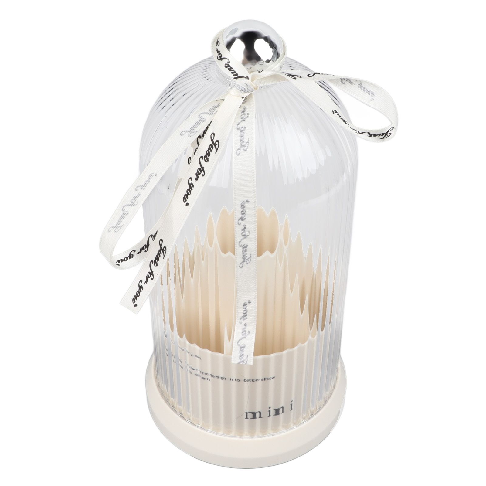 Makeup Brush Storage Holder 360 Degree Rotatable Makeup Organizer Dustproof Waterproof Holder for Lipstick Cosmetic Milky White — image 6