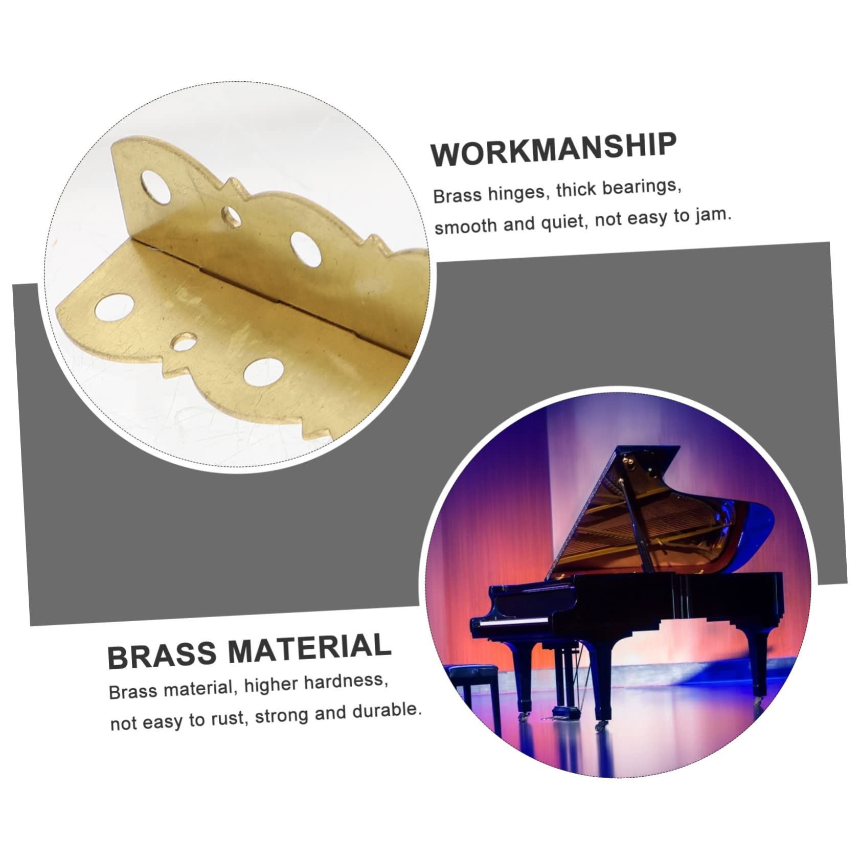 2pcs Piano Music Stand Hinge Heavy Duty Hinges Retro Bookshelf Vintage Accessories Bookshelf Hinges Multi- Function Hinges Piano โ image 2