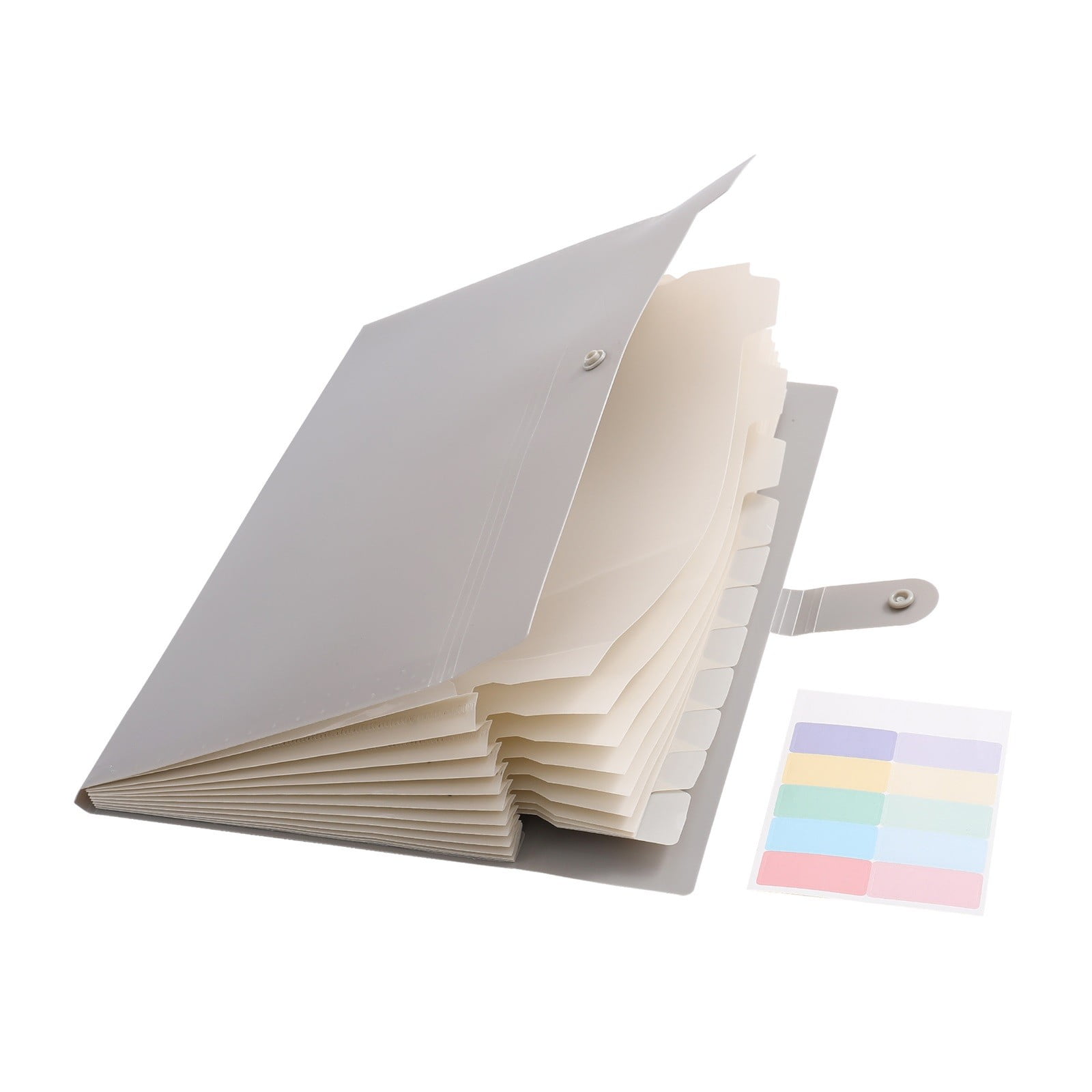 Expanding File Organizer with 8/12 Pockets Accordion File Folders with Labels Portable Document Paper Bill Receipt Organizer Home College Schǒ-ǒl Letter Size — image 2