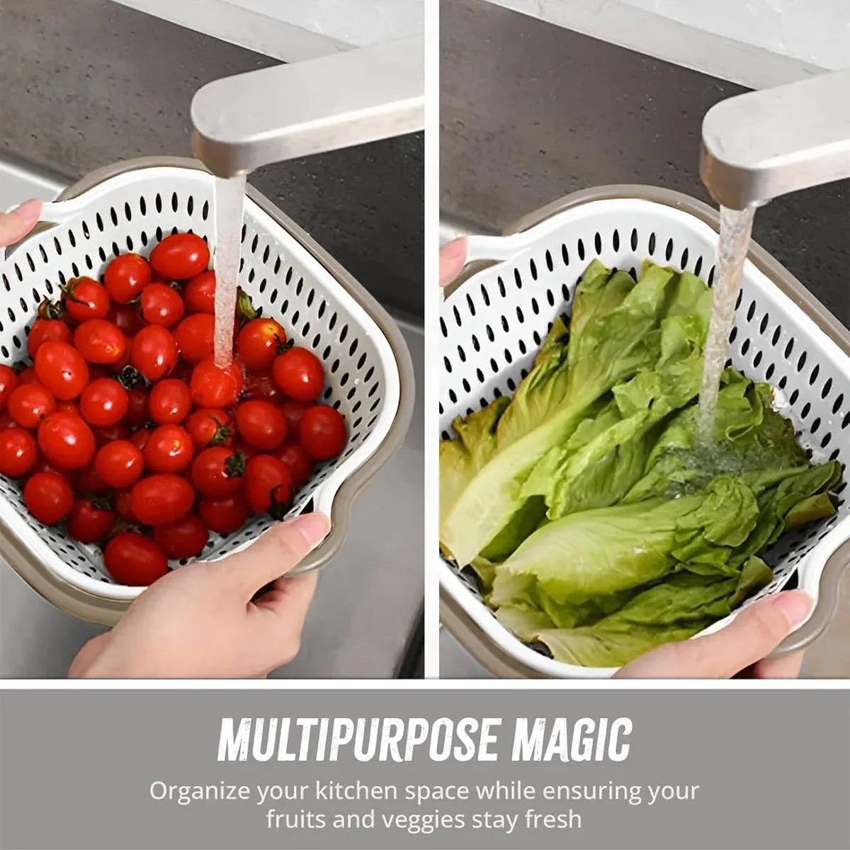 6pcs Multifunctional Drainage Basket for Fruits Vegetables Kitchen Household Use โ image 6
